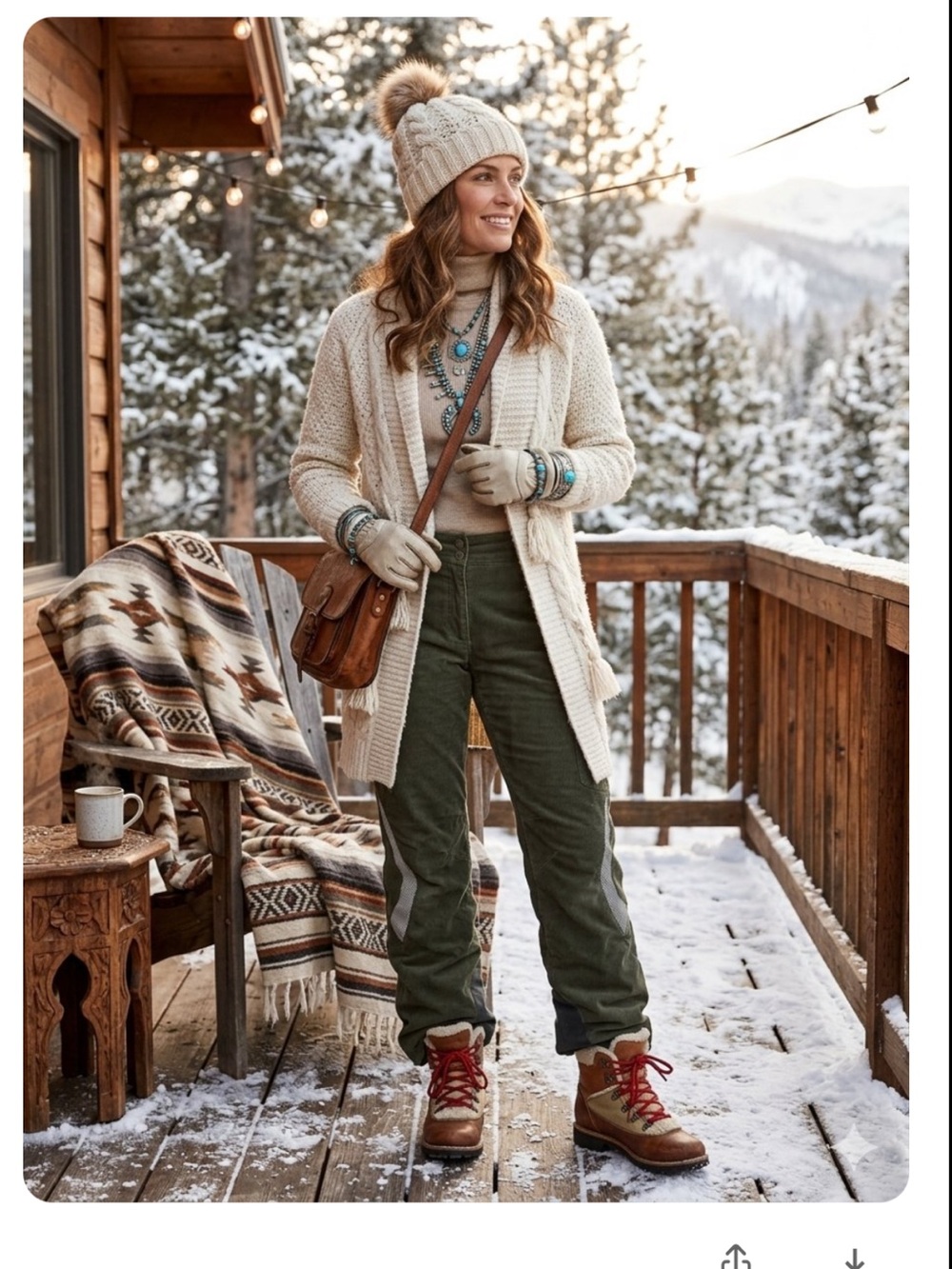 ROSSIGNOL Olive Green Corduroy Ski Pants M
RARE Boho